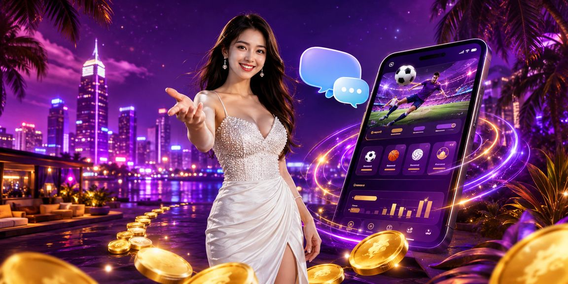 Cảnh đường phố Hồ Chí Minh về đêm với bảng hiệu neon rực rỡ liên quan đến cá cược thể thao